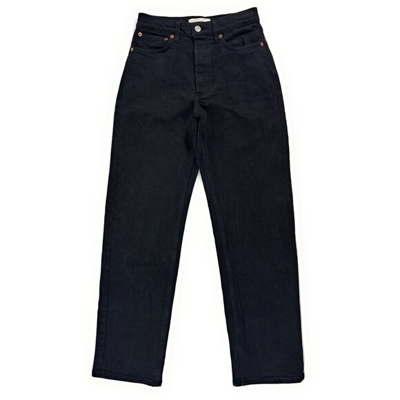 Buck Mason Womens Rider Jeans Sz 25 High Waist Straight Leg 12oz Stretch Twill - Picture 1 of 10